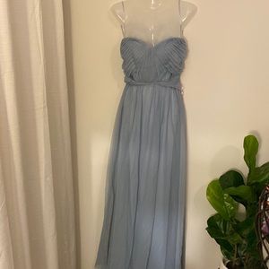 New With Tags Birdy Grey Strapless Chiffon Bridesmaid Dress